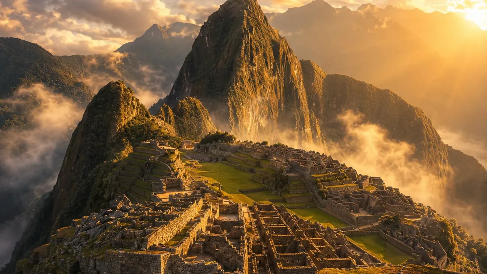 Machu Picchu citadel beneath Huayna Picchu